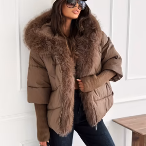 Елегантно дамско зимно яке – топло, удебелено с цип и свободна кройка