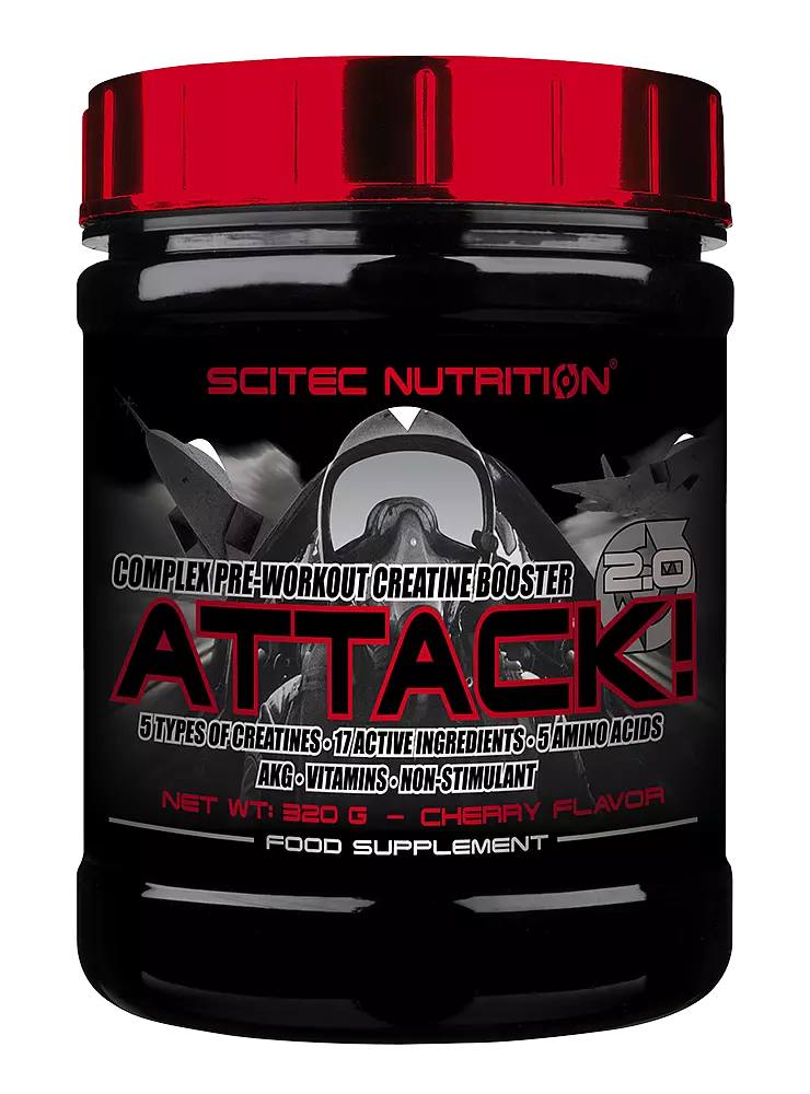 SCITEC NUTRITION Attack! 2.0 – мощна креатин матрица за сила, издръжливост и мускулна подкрепа