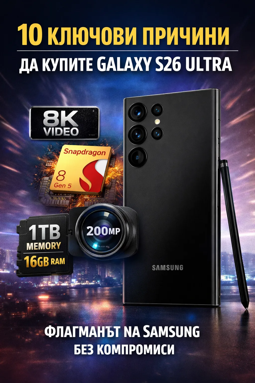 10 ключови Samsung Galaxy S26 Ultra – пълно ръководство