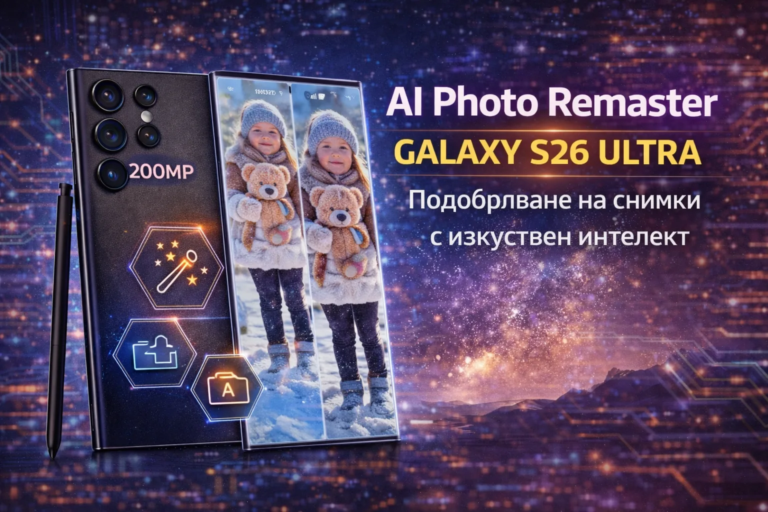 AI Photo Remaster на Galaxy S26 Ultra – как работи AI подобряването на снимки