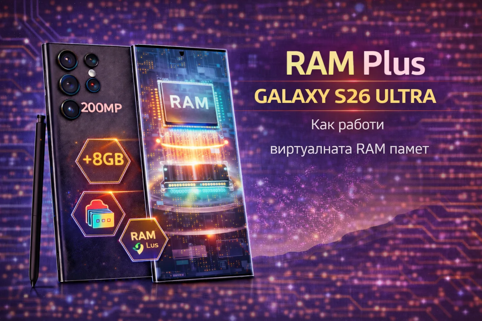 RAM Plus на Galaxy S26 Ultra – как работи виртуалната RAM