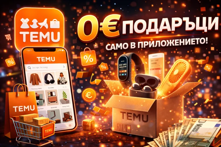 TEMU 0 евро подаръци и безплатни продукти от приложението