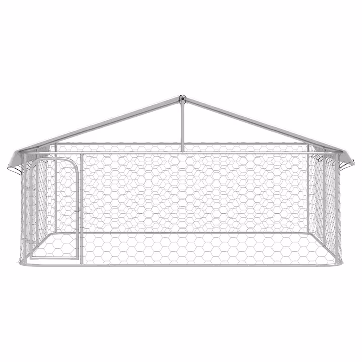 Дворна клетка за кучета vidaXL с покрив, 300x300x150 см – здрава метална конструкция - Image 3