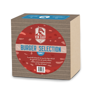 VON BARF Burger Selection Turkey 5 x 200 г сурова BARF храна за кучета с пуешко месо
