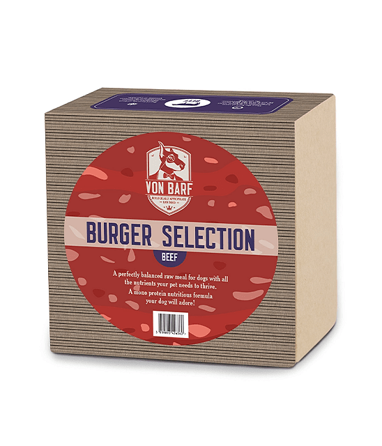 VON BARF Burger Selection Beef 5 x 200 г сурова BARF храна за кучета с телешко месо