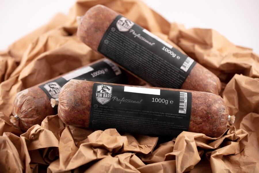 Von Barf Professional 1 кг BARF храна за кучета с натурални съставки и балансирана формула