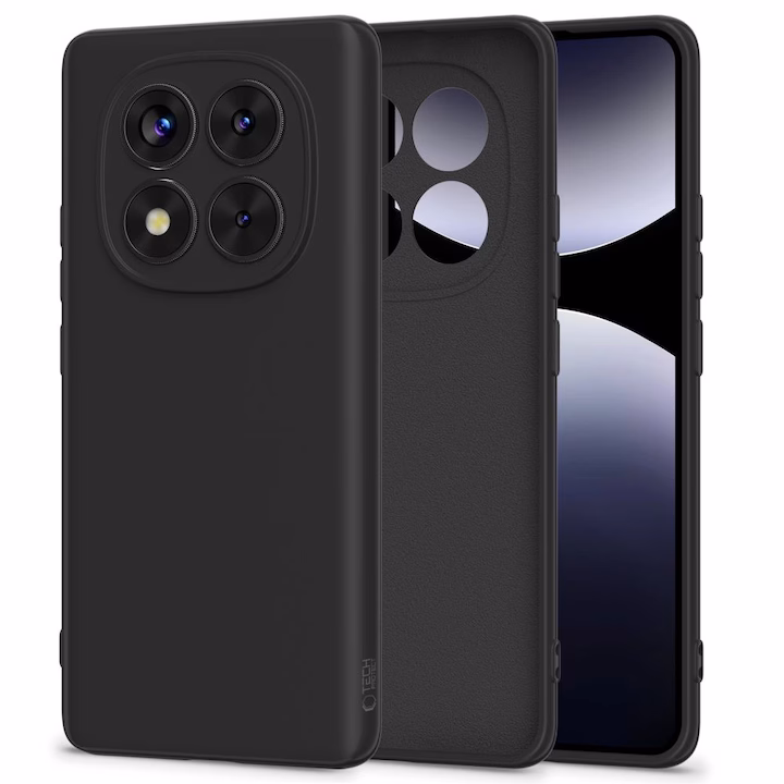 Калъф за Xiaomi Redmi Note 14 Pro 5G / Poco X7 5G Tech-Protect, силиконов, черен
