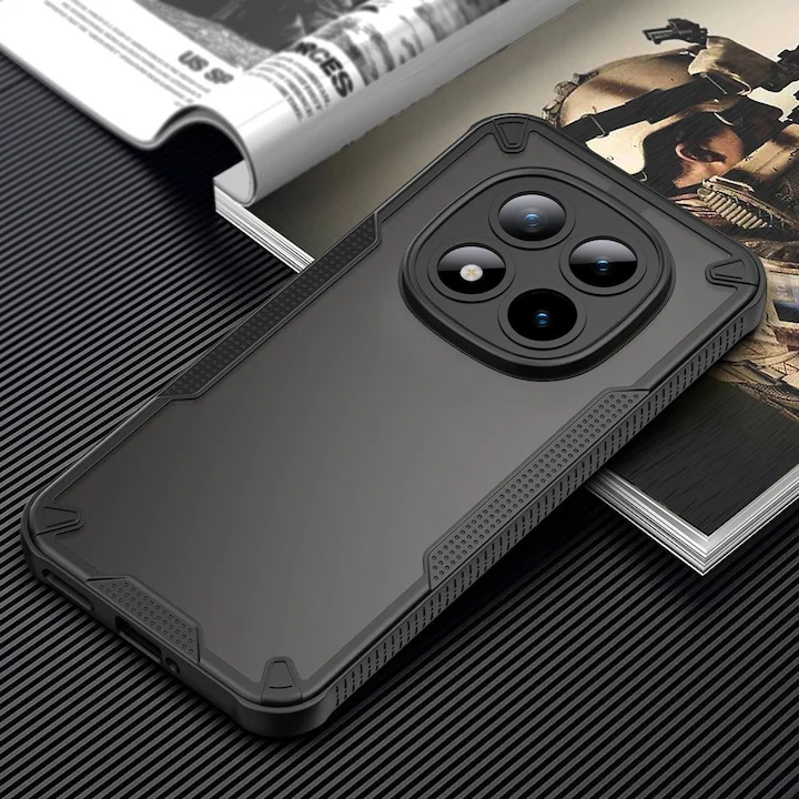Калъф за Xiaomi Poco M8 Pro Tech-Protect Rugged Shield, черен, пластмасов гръб със силиконова рамка - Image 5