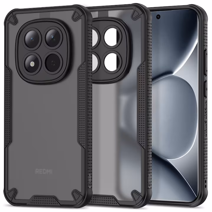 Калъф за Xiaomi Poco M8 Pro Tech-Protect Rugged Shield, черен, пластмасов гръб със силиконова рамка - Image 2