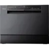 Съдомиялна машина Finlux WQP6 BLACK, 6 комплекта, клас F, LED дисплей, настолна, черна