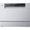 Съдомиялна машина Finlux WQP6 SILVER, 6 комплекта, клас F, LED дисплей, настолна, Inox/Silver