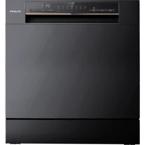 Finlux WQP8 BLACK настолна съдомиялна машина с LED дисплей