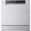 Съдомиялна машина Finlux WQP8 SILVER, 8 комплекта, клас F, LED дисплей, 2 кошници, настолна, Inox