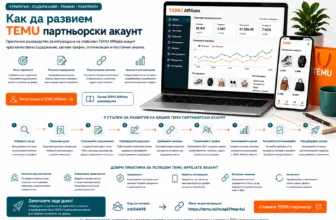 Как да развием TEMU партньорски акаунт – избор на ниша, планиране и публикуване на съдържание, добавяне на партньорски линкове, привличане на трафик, анализ, оптимизация и мащабиране на резултатите