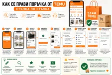 Как се прави поръчка от TEMU стъпка по стъпка – избор на продукт, количка, адрес, плащане и проследяване