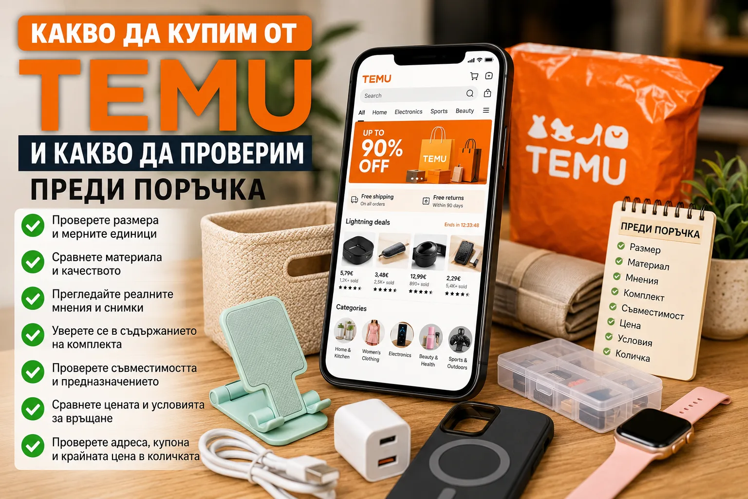 Какво да купим от TEMU – проверка на размер, материал, мнения, съвместимост и крайна цена