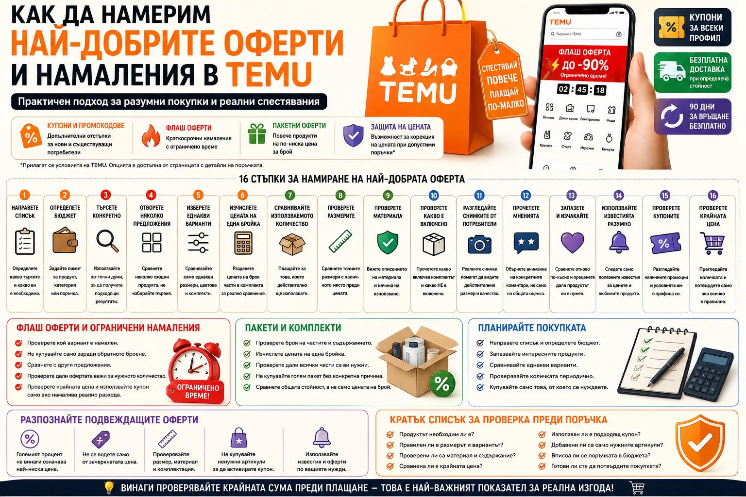 Как да намерим най-добрите оферти и намаления в TEMU – сравнение на цени, купони и практични съвети