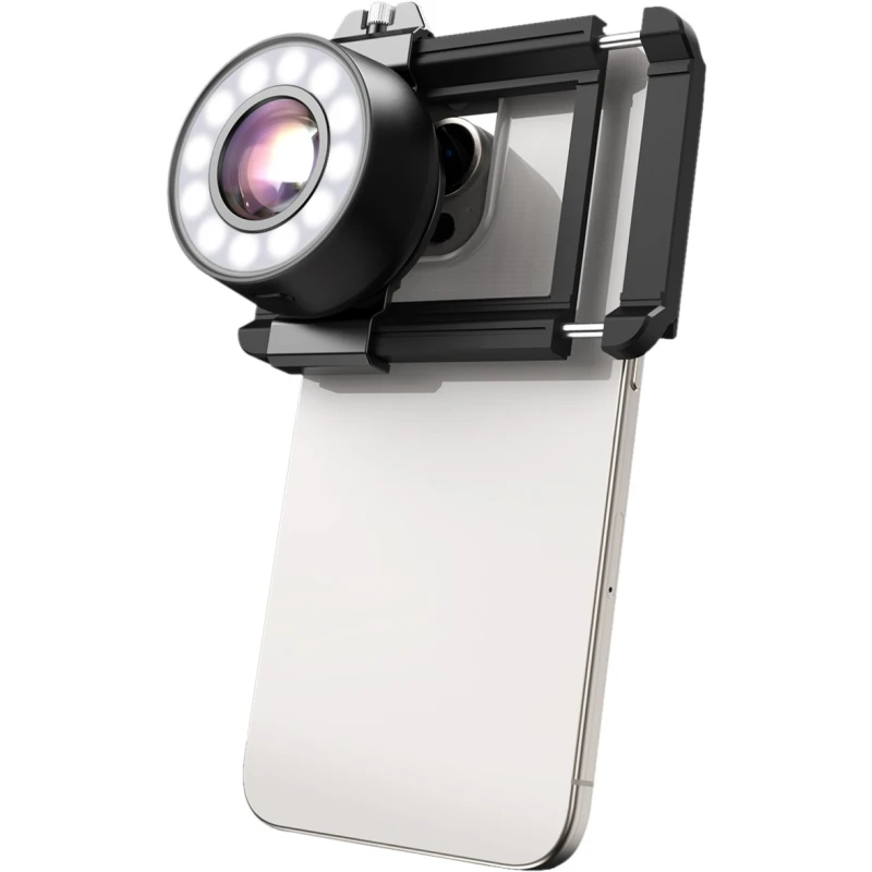 LED микроскоп за смартфон Levenhuk Kelvin TMC20, 120x, USB-C, 19 режима на осветление, iPhone и Android