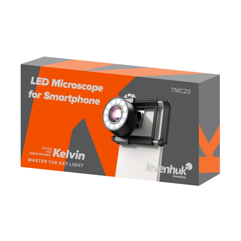 LED микроскоп за смартфон Levenhuk Kelvin TMC20, 120x, USB-C, 19 режима на осветление, iPhone и Android - Image 2