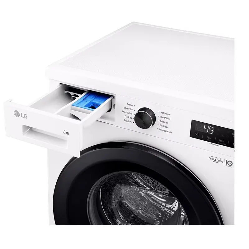 Пералня LG F4X1008NWK, 8 kg, 1400 об./мин., енергиен клас A, Steam, 6 Motion DD, Wi-Fi, бяла - Image 5