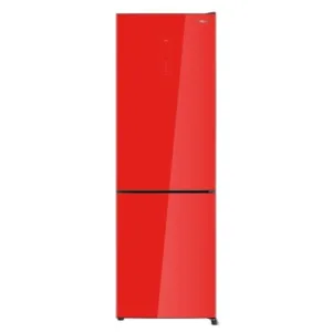 Хладилник с фризер Finlux FBN340R GLASS – 322 l, No Frost и червено стъкло