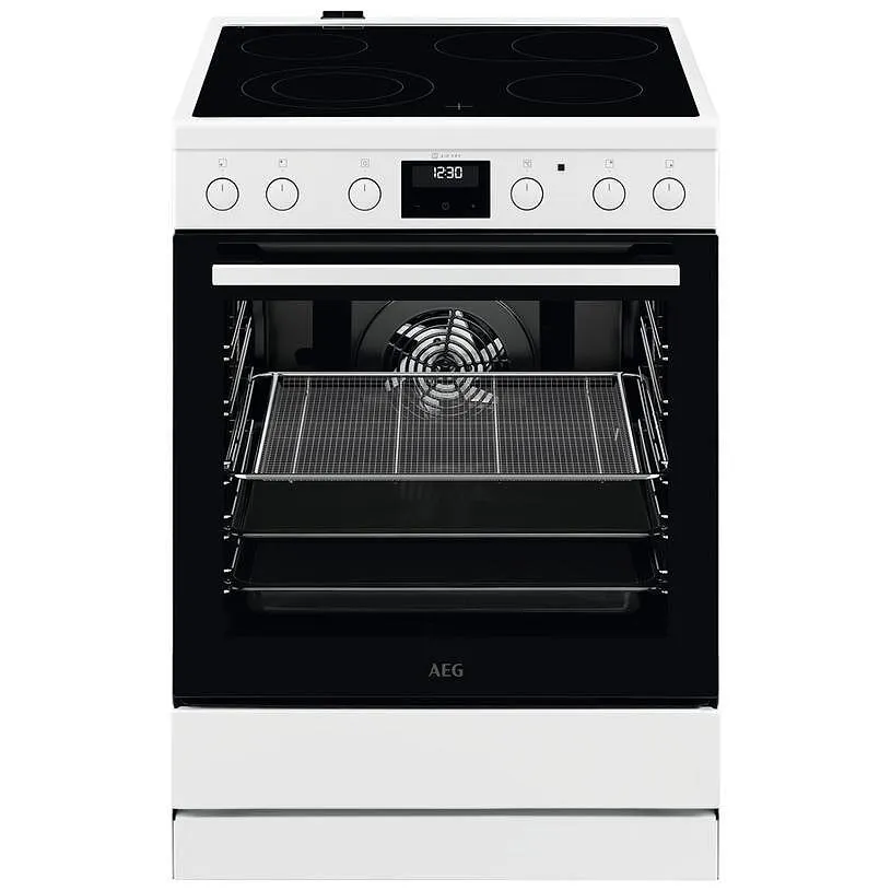 Готварска печка (ток) AEG CCB6440CBW, Бял, Керамични