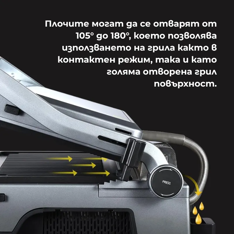Грил преса Finlux SUMMUS – мощен контактен грил с бездимна система - Image 7