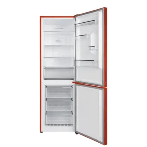 Хладилник с фризер Finlux FBN340R GLASS – 322 l, No Frost и червено стъкло