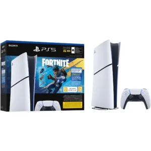 Конзола PlayStation 5 Digital Edition (PS5) Slim, 825GB SSD, E-Chassis, Fortnite Flowering Chaos Bundle