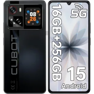 Мобилен телефон CUBOT X100, Android 15, 16GB RAM + 256GB ROM, 64MP камера, 6, 88'' дисплей, 5100mAh батерия, Dual SIM 5G, водоустойчив IP68/IP69K, черен