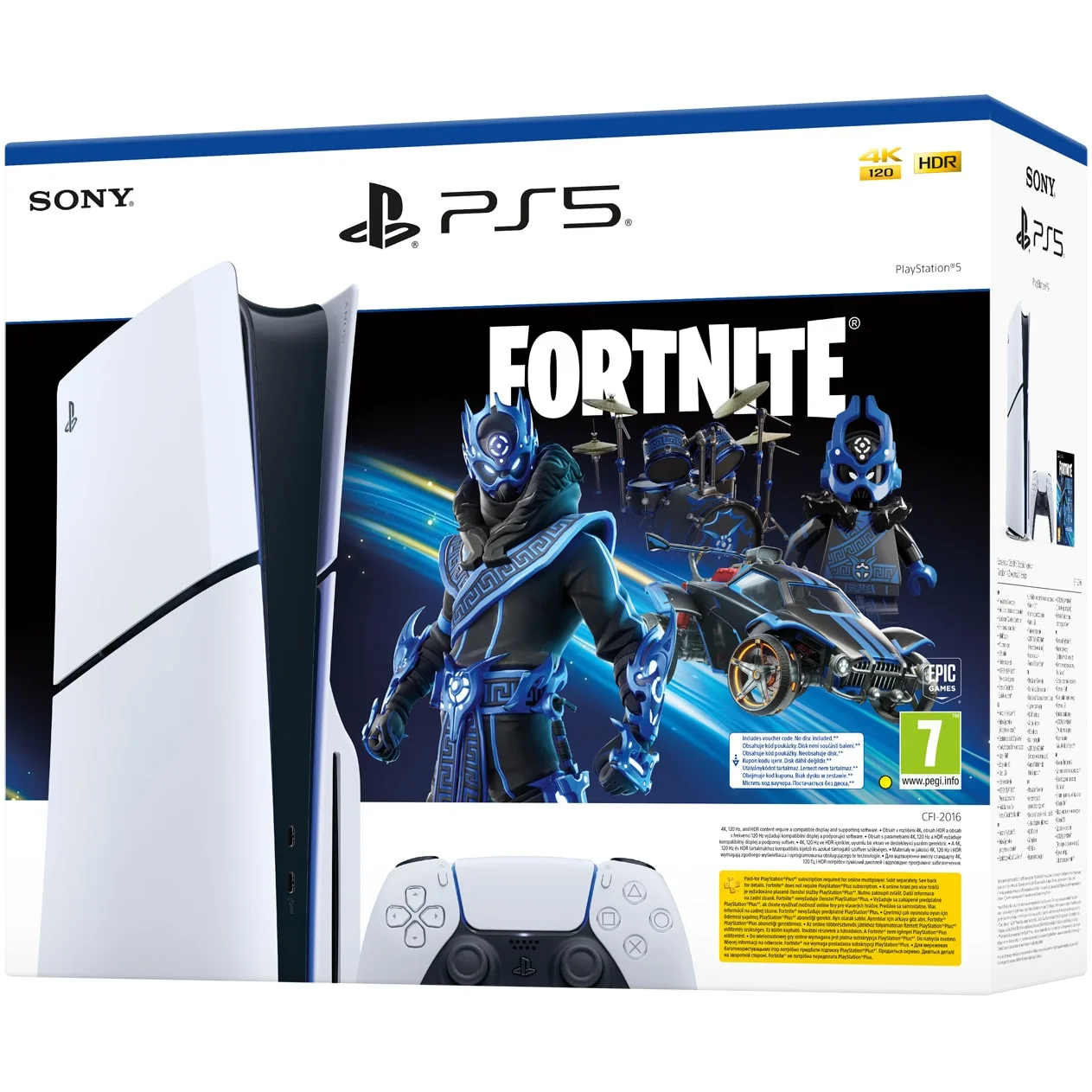Конзола PlayStation 5 (PS5) Slim, 1TB SSD, D-Chassis, Fortnite Cobalt Star Bundle - iEM.BG 6