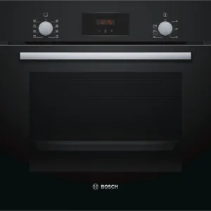 Фурна за вграждане Bosch HBF153EB0, Електрически, 66 л, EcoClean Direct Самопочистваща се скара, Телескопична опора, 3D конвекция, Клас A, Черен/Сребрист