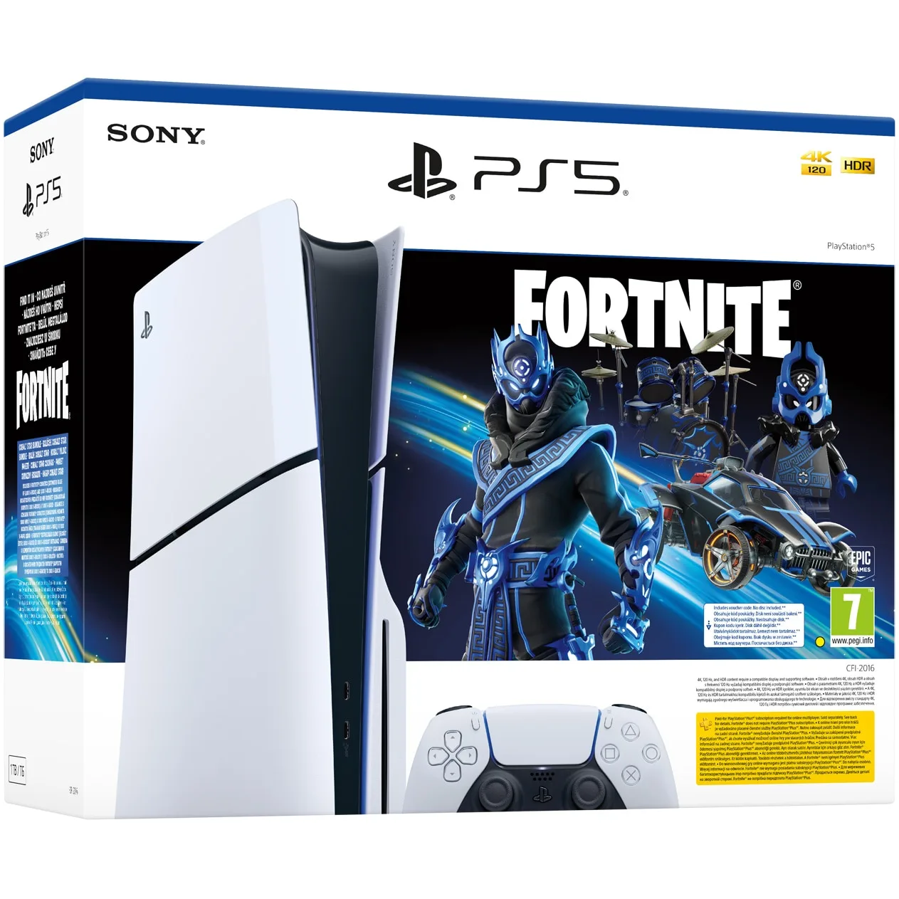 Конзола PlayStation 5 (PS5) Slim, 1TB SSD, D-Chassis, Fortnite Cobalt Star Bundle - iEM.BG 5