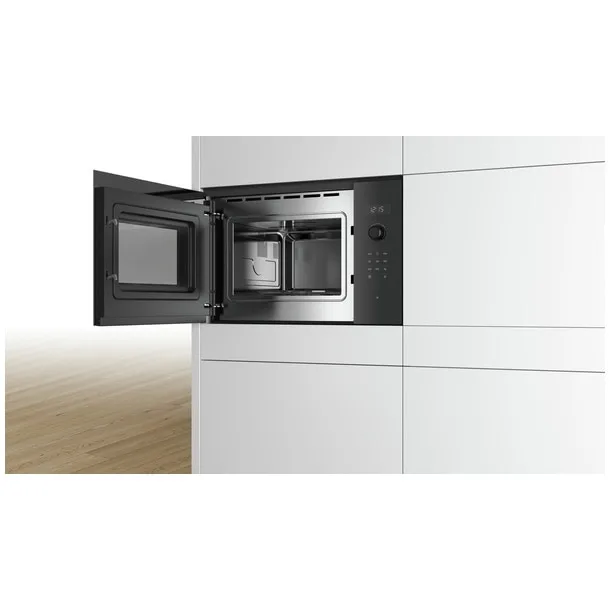 Микровълнова фурна за вграждане Bosch BFL554MB0, 25 л, 900 W, AutoPilot 7, Прибиращи се бутони, Цифров контрол, Черно стъкло - iEM.BG 2