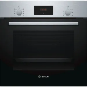 Фурна за вграждане Bosch HBF153BS0, Електрическа, Самопочистване EcoClean Direct, 66 л, Клас A, 3D конвекция на въздух, Таймер, Сензорен контрол, Инокс
