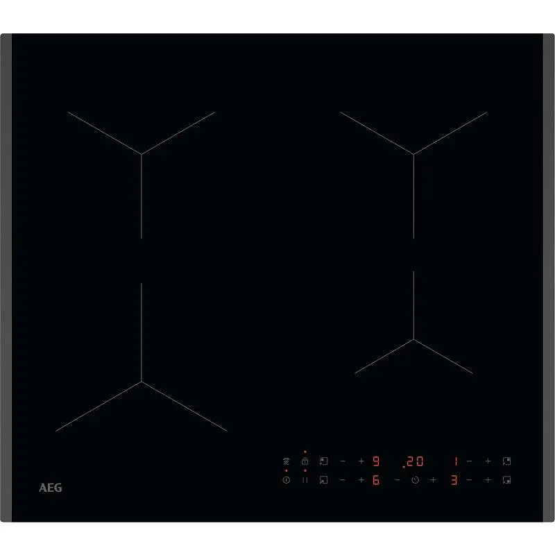 Вграден индукционен плот AEG TN64IA00FB 60 cm черен PowerBoost Hob2Hood