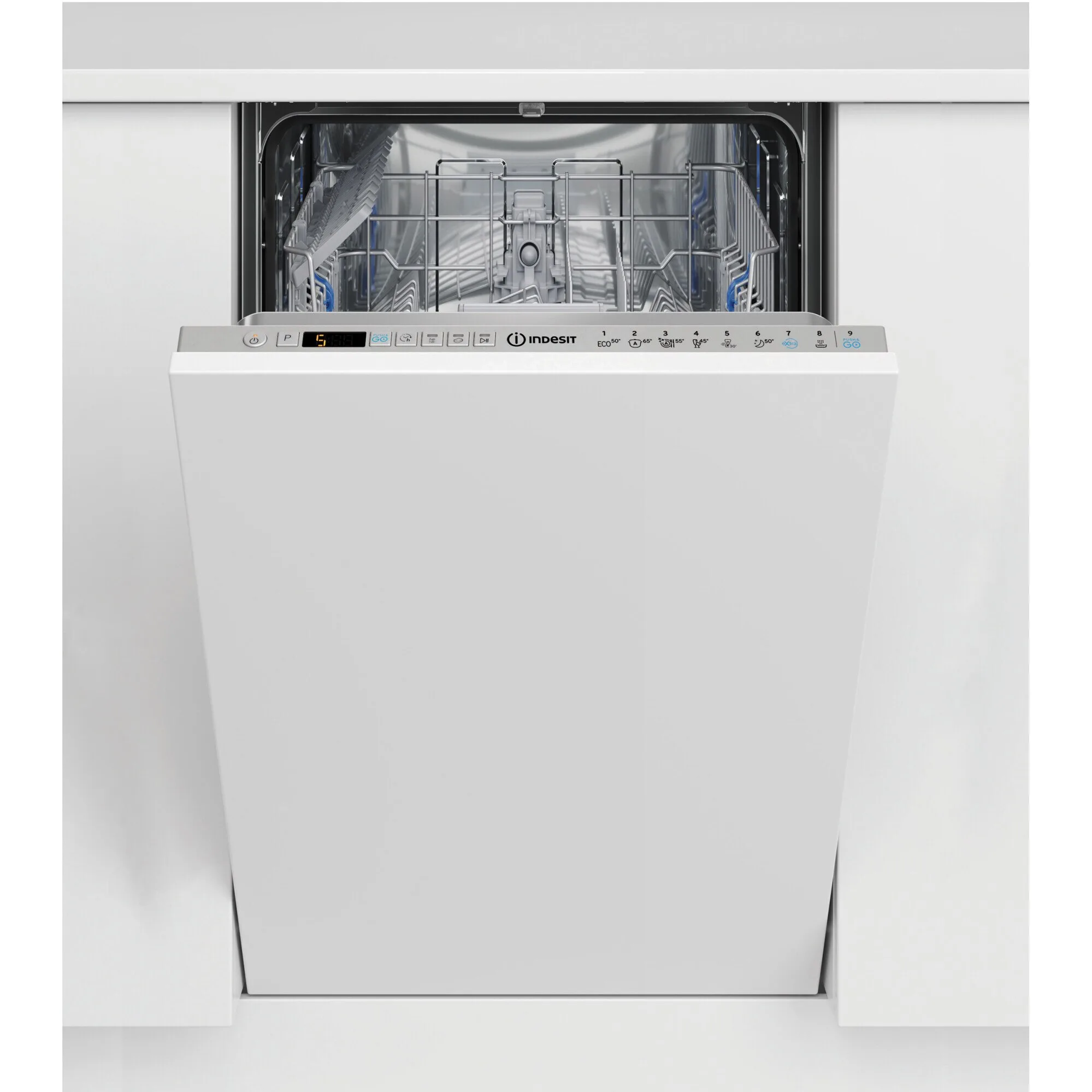 Съдомиялна за вграждане Indesit DSIO 3M24 CS, 10 комплекта, 7 програми, Клас F, 45 см - iEM.BG 1