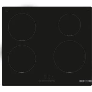 Плот за вграждане Bosch PUE611BB5E, Индукция, 4 нагревателни зони, TouchSelect, PowerBoost, ReStart, Таймер, 60 см, Черен
