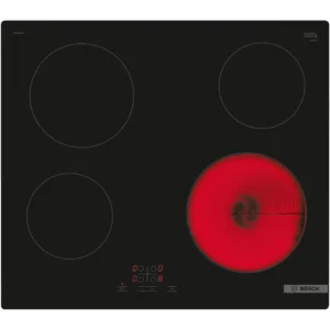 Плот за вграждане Bosch PKE611BA2E, Витрокерамика, 4 нагревателни зони, TouchSelect, ReStart, HighSpeed, 60 см, Черен