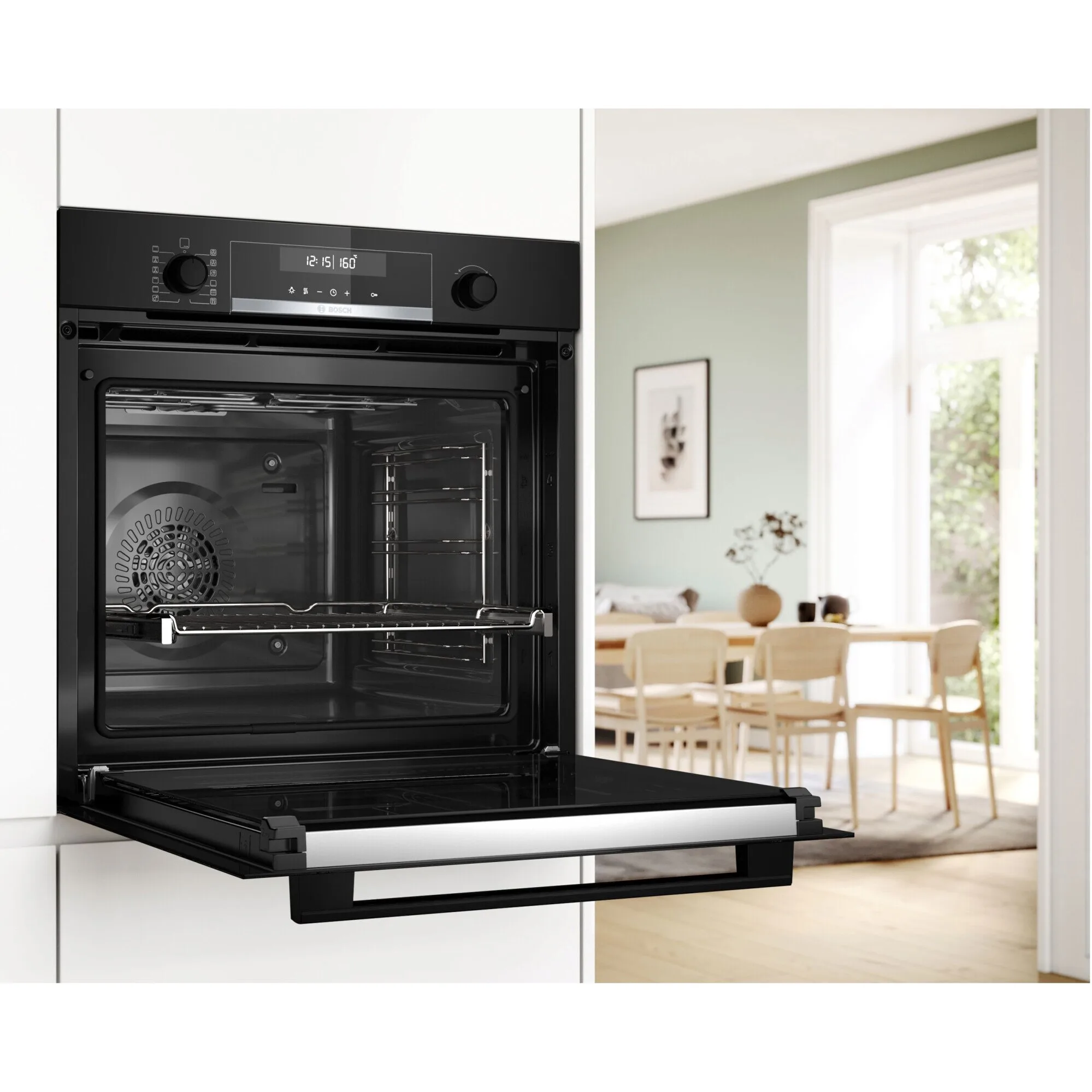 Фурна за вграждане Bosch HBG578EB3, 71 л, Електрическа, Мултифункционална, Грил, Soft close, Air Fry, 10 функции, AutoPilot30, Телескопична опора, 3D Hotair, Пиролитично + Хидролитично самопочистване, Клас A+, Черен - iEM.BG 3