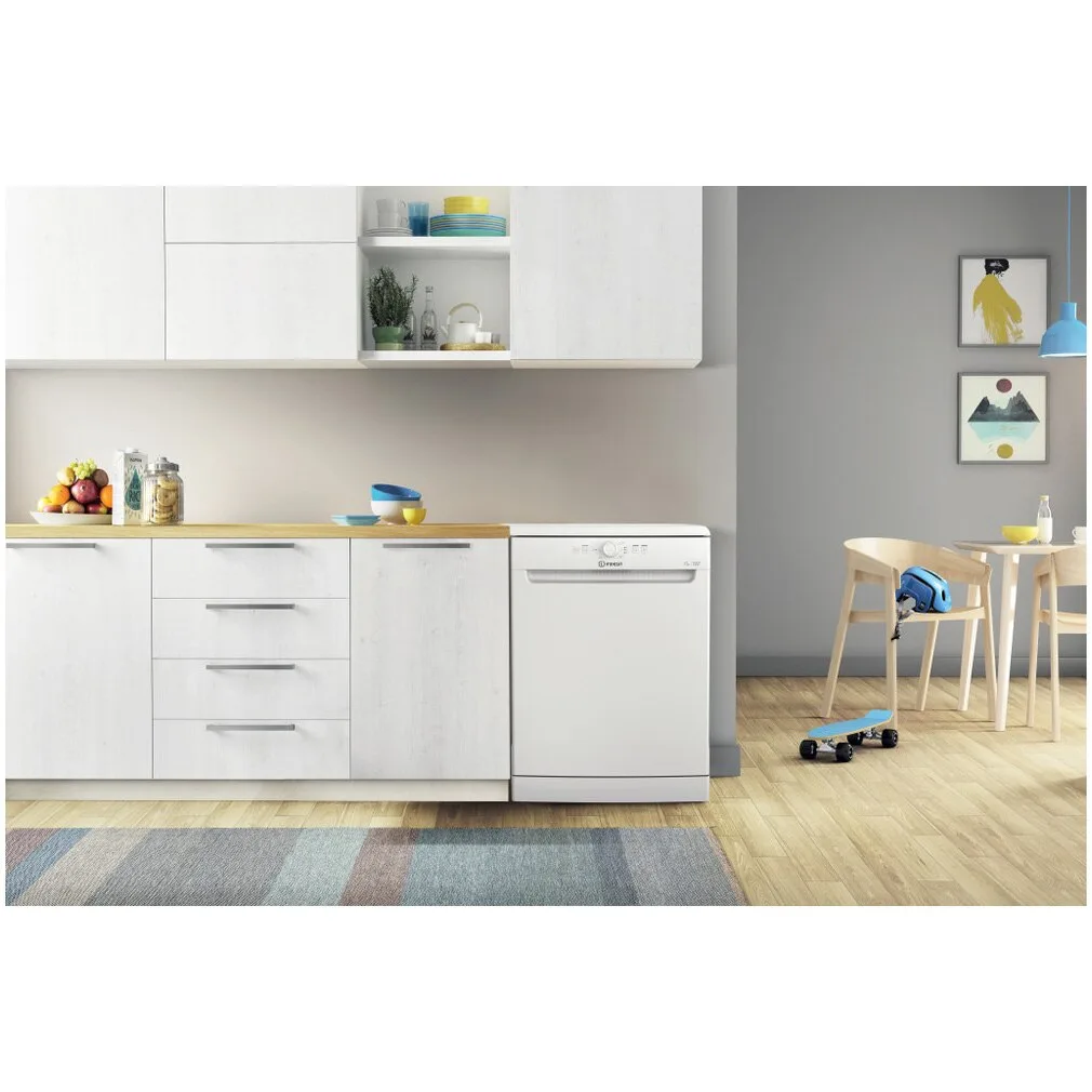 Съдомиялна Indesit D2F HK26, 14 комплекта, 6 програми, Клас Е, 60 см, Бял - iEM.BG 5