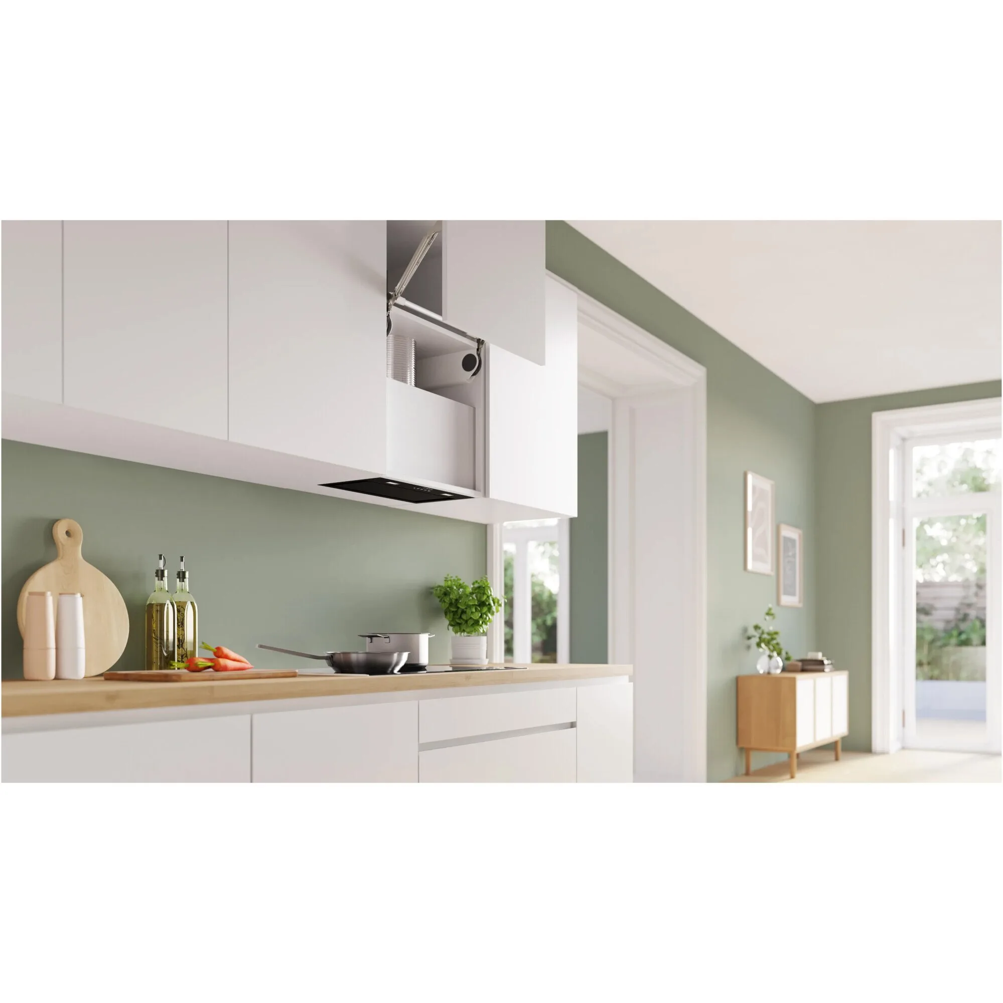 Абсорбатор за вграждане Bosch DLN56AC60, Мощност на абсорбиране 645 м³/ч, LED осветление, Клас B, 52 см, Черен - iEM.BG 3
