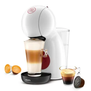 Еспресо машина с капсули KRUPS NESCAFE® Dolce Gusto® Piccolo XS KP1A3110, Налягане 15 бара, 1600W, Капацитет на резервоара 0.8 л, Функция Eco, Бял/Червен