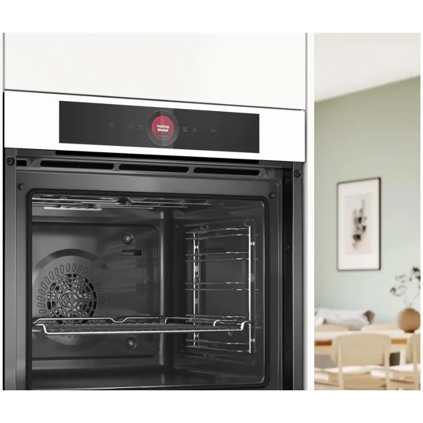Фурна за вграждане Bosch HBG7741W1, Електрическа, 71 л, Мултифункционална, 14 функции, Пиролитично самопочистване, Грил, Home Connect, Клас A+, Бял - iEM.BG 3