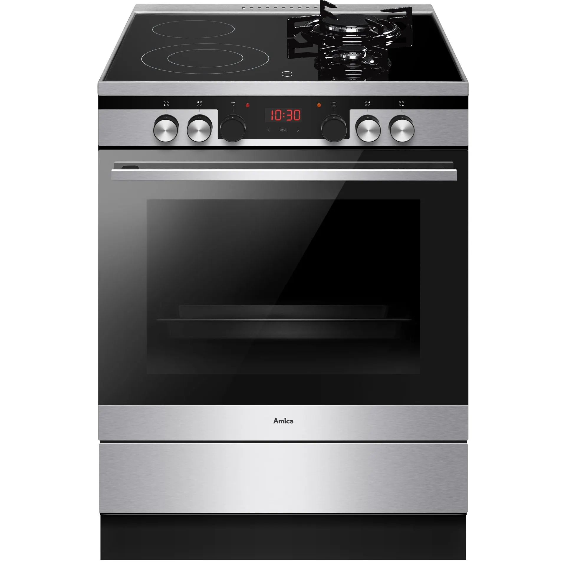 Готварска печка (ток/газ) AMICA 6226MCE3.45EEZPTSD(XX), 2 газ 2ток, INOX