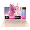 Лаптоп за игри Auusda с процесор Intel Celeron N5100 до 2.80 GHz, 15.6 инча, Full HD, IPS, 32GB DDR4 RAM, 1TB SSD, Intel UHD Graphics, Windows 11 Pro, червен