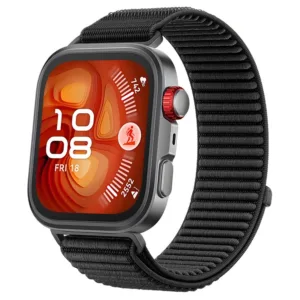 Каишка за часовник, съвместима с Huawei WATCH Fit 3 / Fit 4 / Fit 4 Pro, Изработена от еластичен найлон, Мека, Удобна, Дишаща, Със закопчаване с велкро, Нов модел 2026, Черна