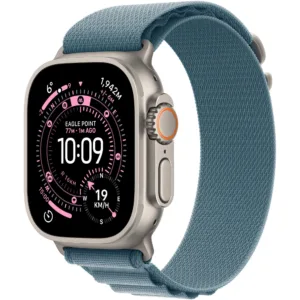 Apple Watch Ultra 3, GPS + Cellular, Корпус Natural Titanium 49mm, Light Blue Alpine Loop - Small