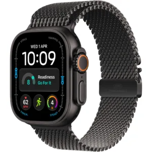 Apple Watch Ultra 4, GPS + Cellular, Корпус Black Titanium 49 мм, Black Titanium Milanese Loop - S