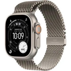 Apple Watch Ultra 3, GPS + Cellular, Корпус Natural Titanium 49mm, Natural Titanium Milanese Loop - Large